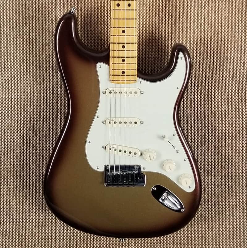 2020 Fender American Ultra Stratocaster Noiseless Pickups Eye Catching Mocha Burst (163) image 1