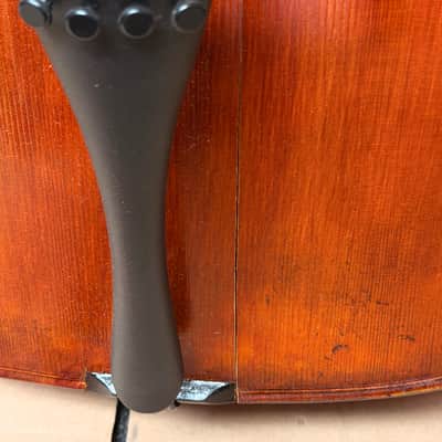 Gunter von Aue 4/4 Cello – German Made – Full Size – w/ Leather Case – Crack Repair Needed / Plays image 21