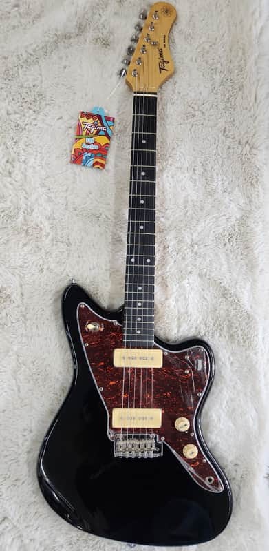 Tagima TW61 BK-DF/TT Offset Electric Guitar w/P90s, Black - B stock - Jazz Mastr image 1