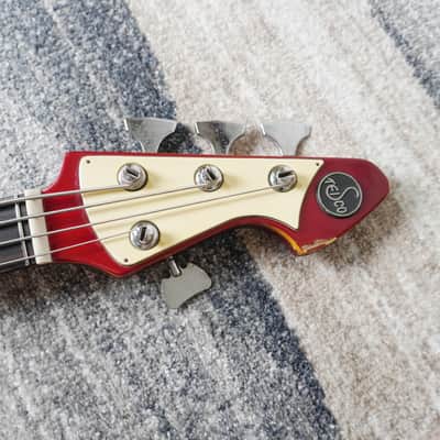 Rare 1965–1966 Teisco Spectrum Series EBX-200 Bass Metallic Red Vintage MIJ Bizarre Bass image 5
