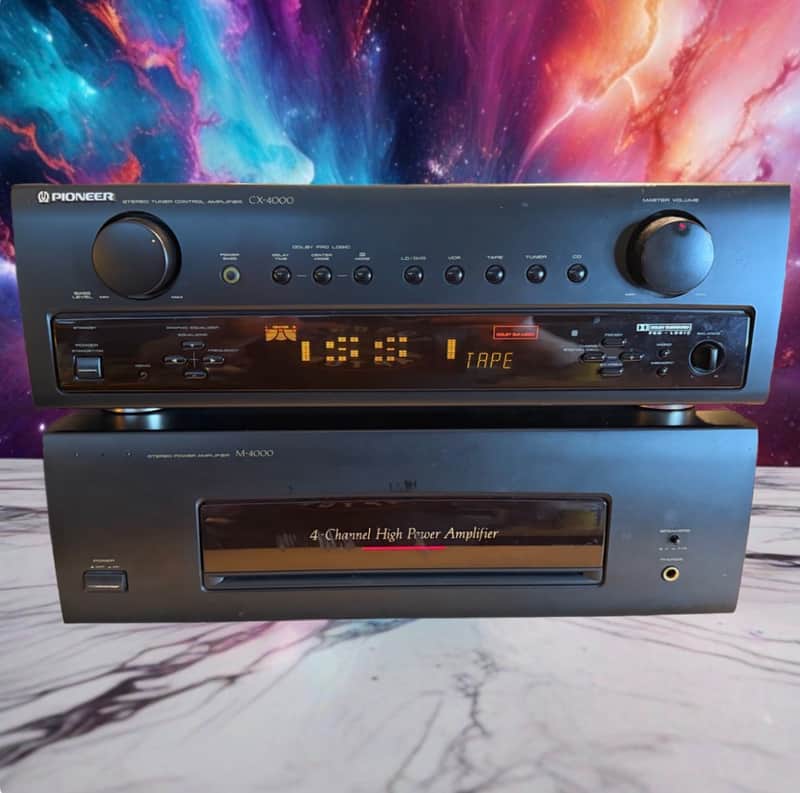 Pioneer M-4000 Power Amplifier & CX-4000 Stereo Preamp 100WPC Freshly Serviced🔥 image 1