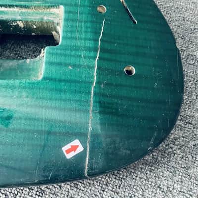 Green Burst HSH Guitar Basswood Body with Tiger Maple Top image 8