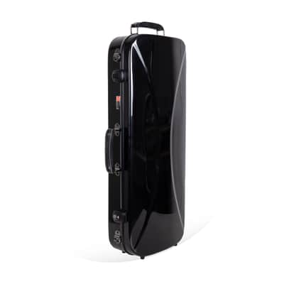 Crossrock Fiberglass Double Case for Two 4/4 Full Size Violins, Backpack Style in Black image 6