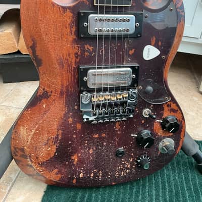 2014 Tony Iommi Black Sabbath John Diggins Relic Old Boy SG First ever made VOS! image 3