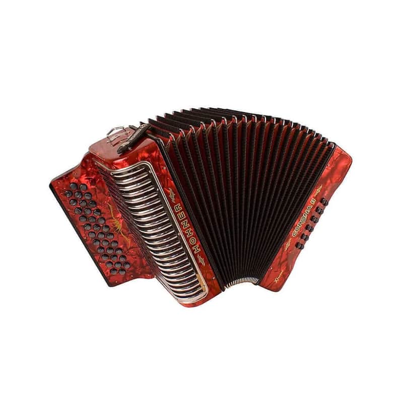 *DEMO* Hohner Corona Xtreme II 34 Button Accordion | FBbEb | Pearl Red image 1