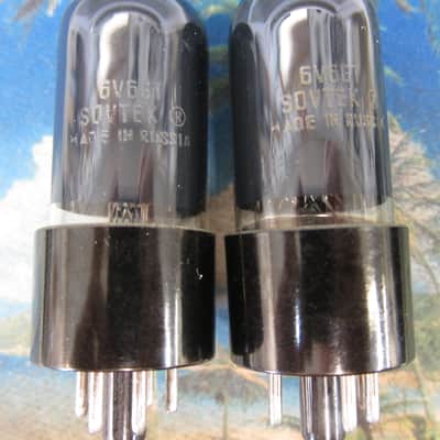 PR SOVTEK 6V6GT Power Tubes,Strong, Early Versions, Ex Performance 6V6GT 2000s image 1