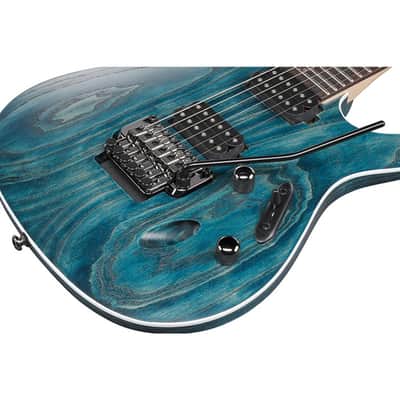 Ibanez S520AH S Standard Guitar  - Cosmic Blue Stained Flat image 9