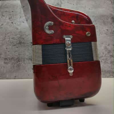 Fratelli Crosio Stradella N-2 Pietro Rossi Custom Chromatic Accordion 120 Bass - Red image 9
