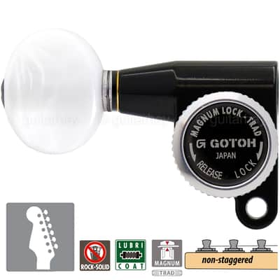 NEW Gotoh SG360-05P1 MGT 6 In-Line Non-Staggered Locking Mini LEFT-HANDED, BLACK image 1