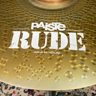 Paiste Scott Rockenfield's Queensrÿche, 18" Rude, 2002 Crash/Ride B, Cracked, Autographed! (#4) 1990s image 5