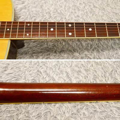 1977 made MILES 2000 D-25 Solid top Vintage Acoustic Guitar Made in Japan image 16