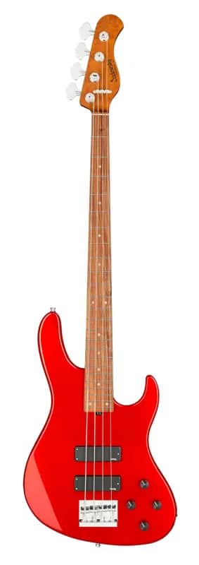 Sadowsky MetroExpress 24-Fret Modern Bass, Morado Fingerboard, 4-String - Solid Candy Apple Red Metallic High Polish image 1