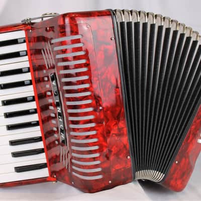 NEW Red Hohner Hohnica 1303-RED Piano Accordion MM 25 12 image 1