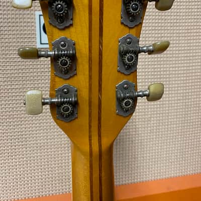 Vintage 1959 Hofner President Natural Blonde Acoustic Guitar Figured Maple Back image 13