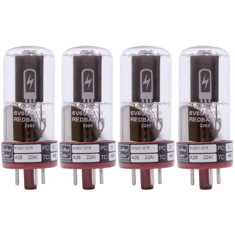 6V6GT-STR, Redbase, Tube Amp Doctor, Matched Vacuum Tube, Matched Quad image 1