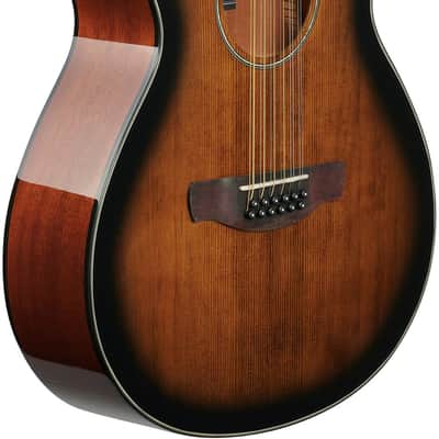 Ibanez AEG5012DVH, AEG Series 12-String Acoustic Electric Guitar - Dark Violin Sunburst High Gloss image 6
