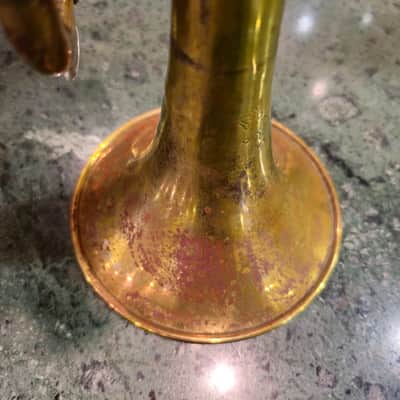 SVintage Soviet Bb Trumpet “Pompovaya Truba” No. 3461 — Moscow Musical Instrument Factory — 1970s — Brass & Silver Finish with Original Velvet Case image 13