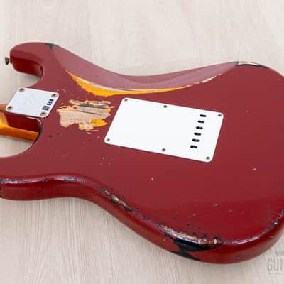 2024 Fender Custom Shop Limited Edition 1954 Stratocaster 70th Anniversary Heavy Relic, Cimarron Red Over Two-Tone Sunburst image 14