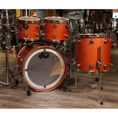 DW Performance 4pc Drum Set 20/10/12/14 Hard Satin American Rust image 2