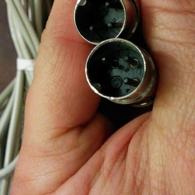Vintage 15' Male DIN Klein Tuchel to DIN Klein Tuchel Patch Cable 1960s Grey image 2