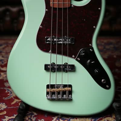 Vintage VJ74 Reissued Bass Ventura Green Matching Colour Headstock image 1