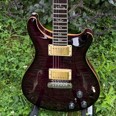 PRS 25th Anniversary Hollowbody II 10 Top Piezo in Purple Iris with Anniversary Case image 4