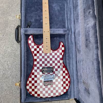 Kramer (MusicYo) 1984 Custom 2005 Red and White Checkerboard image 1