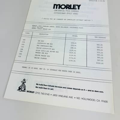 Morley Four-Piece Dealer Pack 1981 image 4