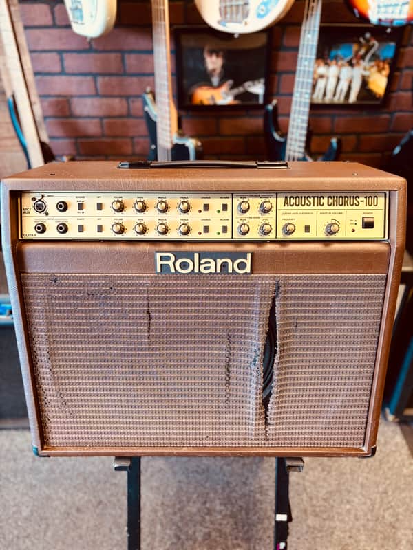 Roland AC-100 Acoustic Chorus 2-Channel 100-Watt 1x12" / 2x5" Acoustic Guitar Combo 1995 - 2004 - Brown image 1
