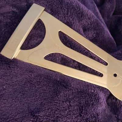 NOS-Gibson  Super 400 Exclusive Tailpiece  & Authentic Truss Rod Cover COMBO Late 80’s - Engraved Solid Brass with Super 400 semi-polished bound Truss Rod Cover. image 3