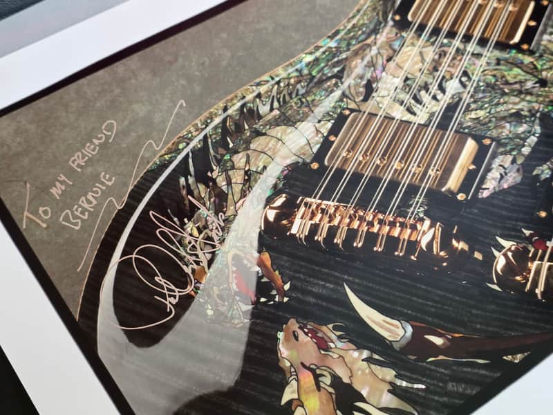 PRS Signed Dragon Double Neck Guitar Collection Book to Whitesnake Guitarist Bernie Marsden in custom hard case image 1