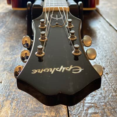 Epiphone Scarce Left Handed 1999 Casino Electric Guitar Antique Sunburst Finish Peerless Factory Korea w/ OHSC & Docs LEFTY! image 9