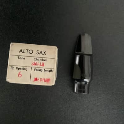 MEYER Alto Sax Mouthpiece 6MS  Vintage Circa 1970's  Black Hard Rubber image 6