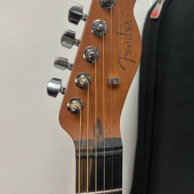 Fender American Acoustasonic Telecaster All-Mahogany - Bourbon Burst image 3