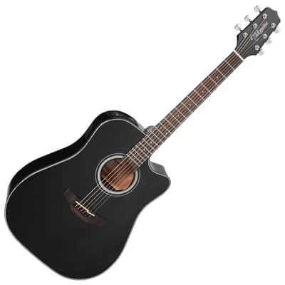 Immagine Takamine GD30CE BLK G30 Series Dreadnought Cutaway Acoustic/Electric Guitar - Gloss Black - 1