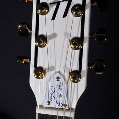 Custom 77 Lefty Lust For Life Deluxe Montana's Fate White Guitar - Hardshell Included image 5