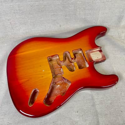 Super Stratocaster Body Cherry Sunburst Guitar Hardtail image 5