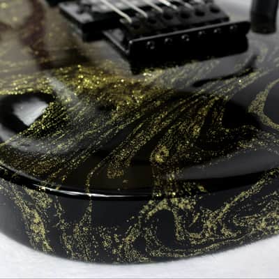 Custom Swirl Painted Laguna LE-50 (Short Scale) Electric Guitar image 14