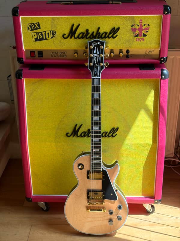 Gibson Custom Shop M2M Les Paul Custom Raw Natural Top "Mick Ronson" image 1