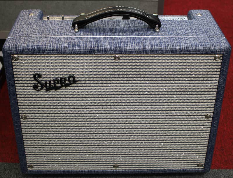 Supro 1970RK Keeley Custom 10 25 Watt Tube Guitar Combo Amp Blue image 1