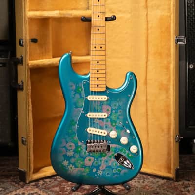 Mid-1980's Fender Stratocaster ST-72 Electric Guitar - Blue Flower with Hardshell Case - Used image 19