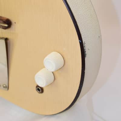 Vintage 60's Danelectro Convertible Hollow-Body Electric Guitar, Blonde w/ Gig Bag image 6