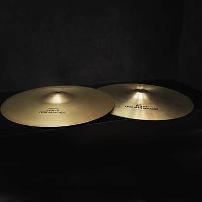 Zildjian USED ​​80s A Zildjian New Beat HiHat 14" pair [Top: 1024g / Bottom: 1418g] image 8
