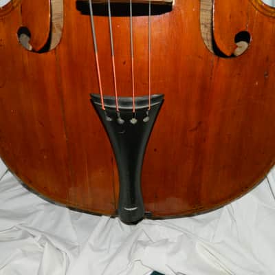 Tyrolean made String Bass circa 1900. Unique Cello shape image 14