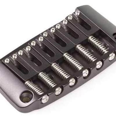 Hipshot® Ibanez Gibraltar I II Replacement Bridge~6 RH/LH~Black-Brass~USA~Brand New image 1