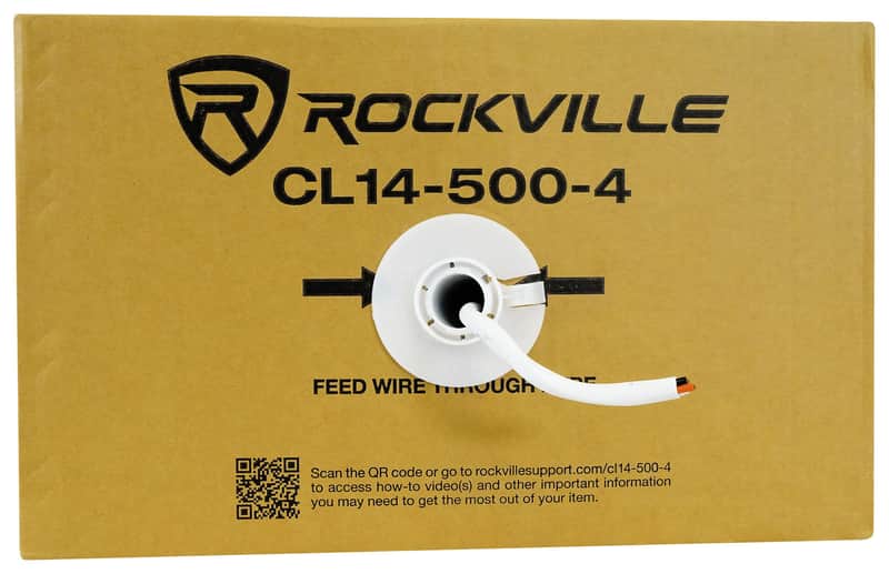 Rockville CL14-500-4 CL2 Rated 14 AWG 500' 4 Conductor Speaker Wire In Ceiling image 1