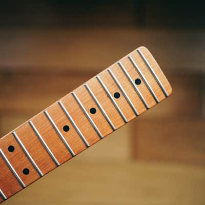 Telecaster Neck – Roasted Maple | 22 Stainless Steel Frets | Nitro Satin Finish | Bone Nut image 15