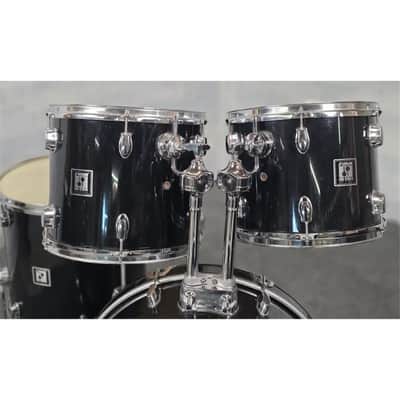 Used Sonor 503 4pc Drum Set Black Wrap - Fair image 2