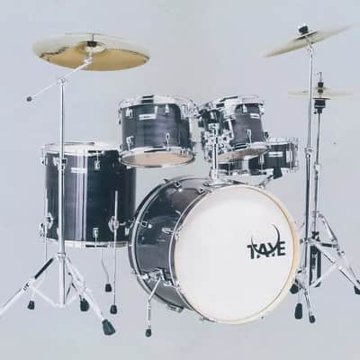 Drum Kit TAYE 5 Piece Pro X Grey Satin - 22" Bass Drums With Hardware Set - D14 image 2