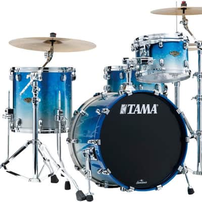 Tama Starclassic Walnut/Birch WBS30RS 3-piece Shell Pack - Molten Blue Ice Fade image 1